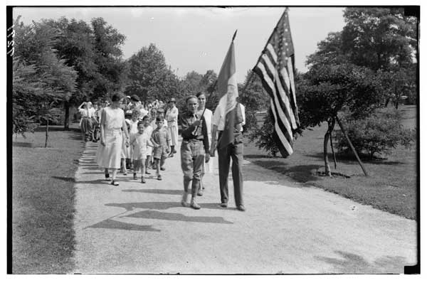 Children's Garden.  Planting day procession, 1931.