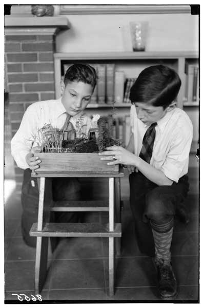 Children's special projects.  William Goldberg and John Kennelly with Uncle Tom's Cabin.